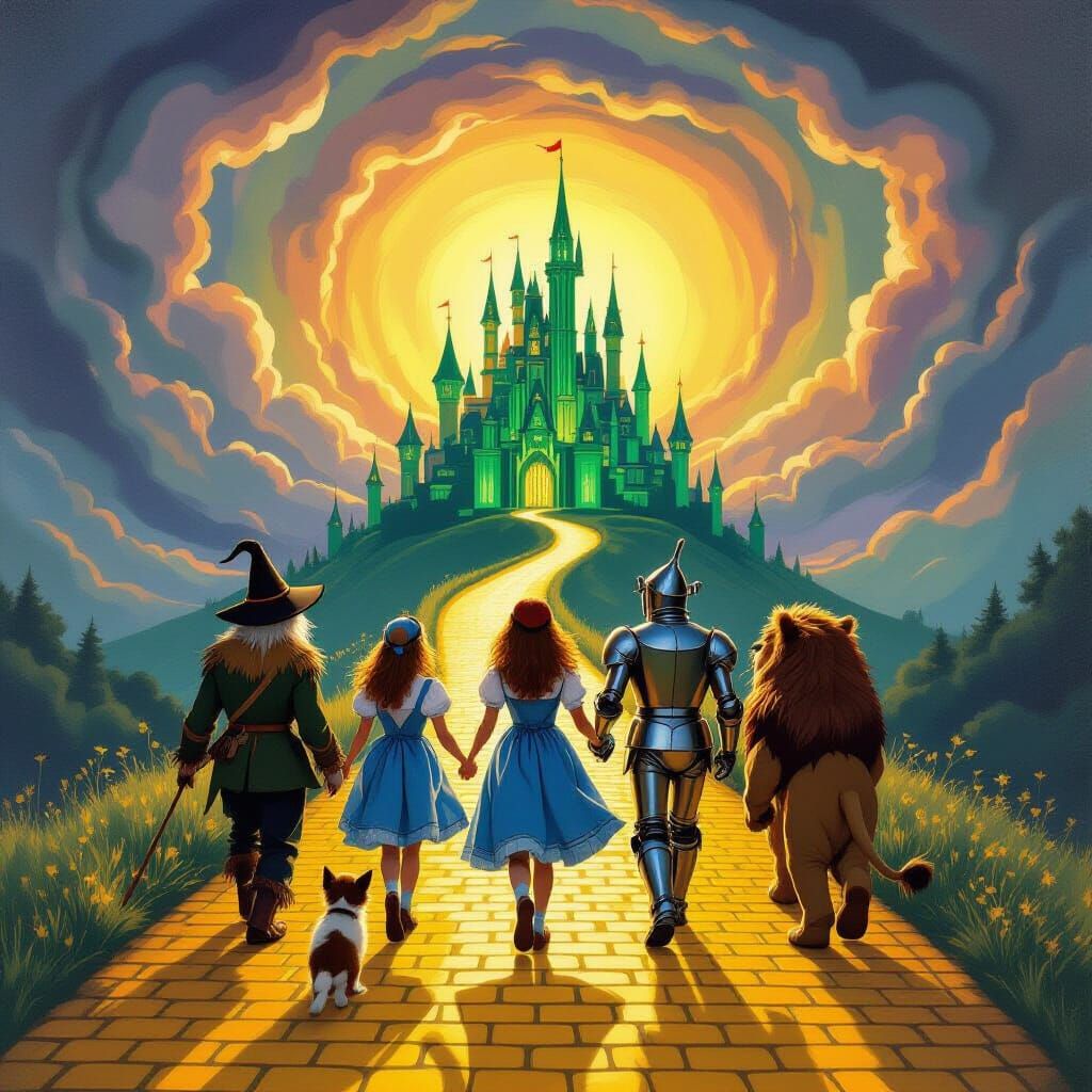 Wizard of Oz Movie Poster in Oil Painting Style