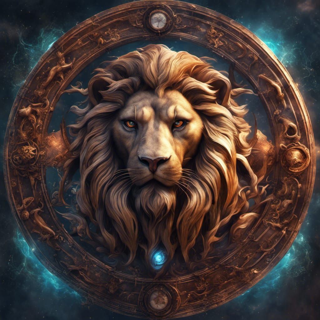 Detailed Leo Zodiac Sign Matte Painting