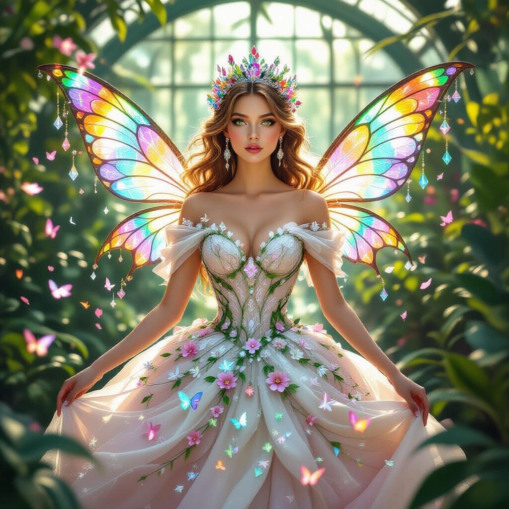 Greenhouse Princess with Crystal Vines Gown