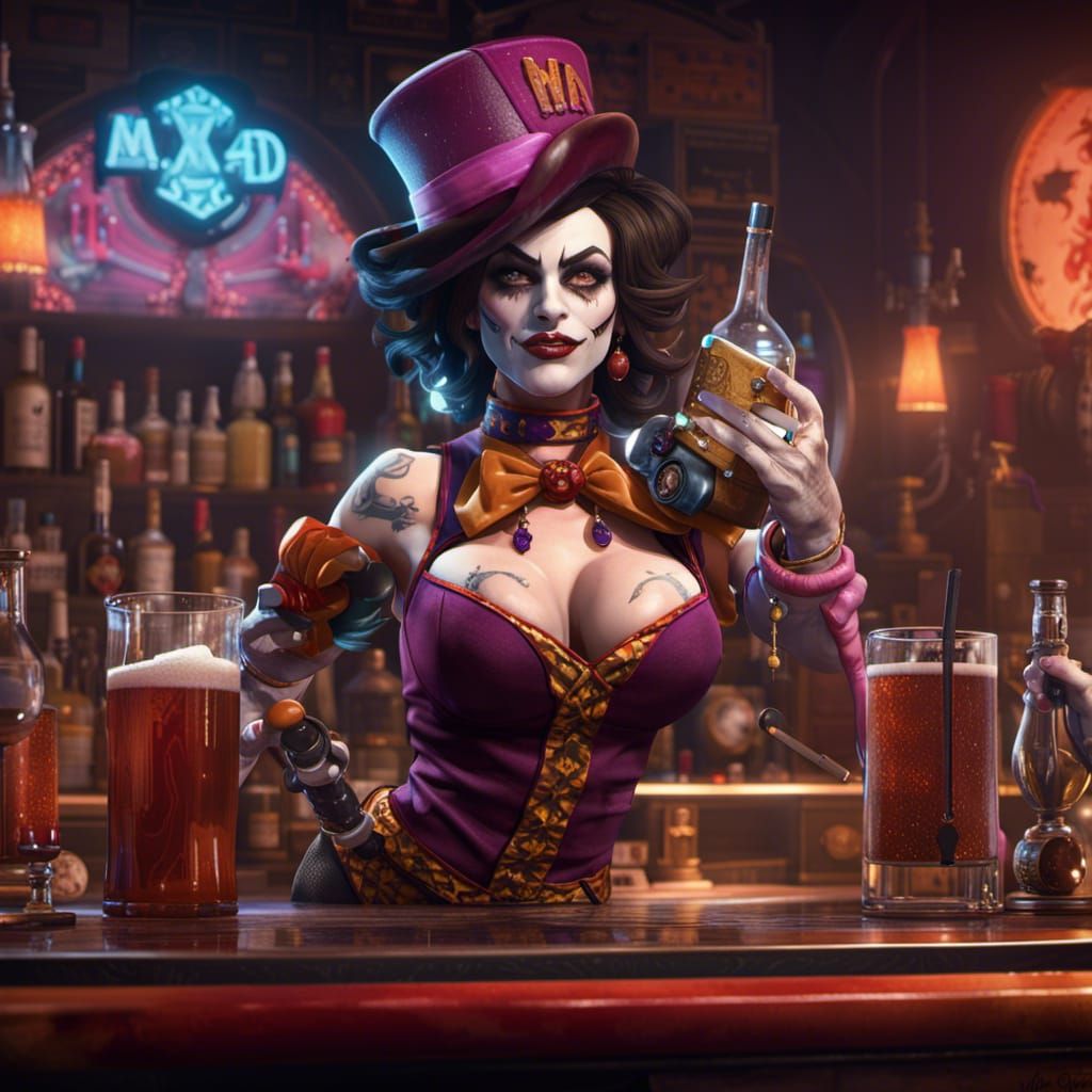 Mad Moxxi Working at The Bar: Fantasy Concept Art