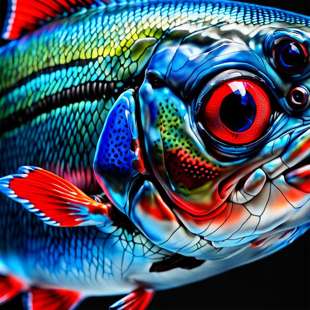 Close-Up Ultrarealistic Neon Tetra Image