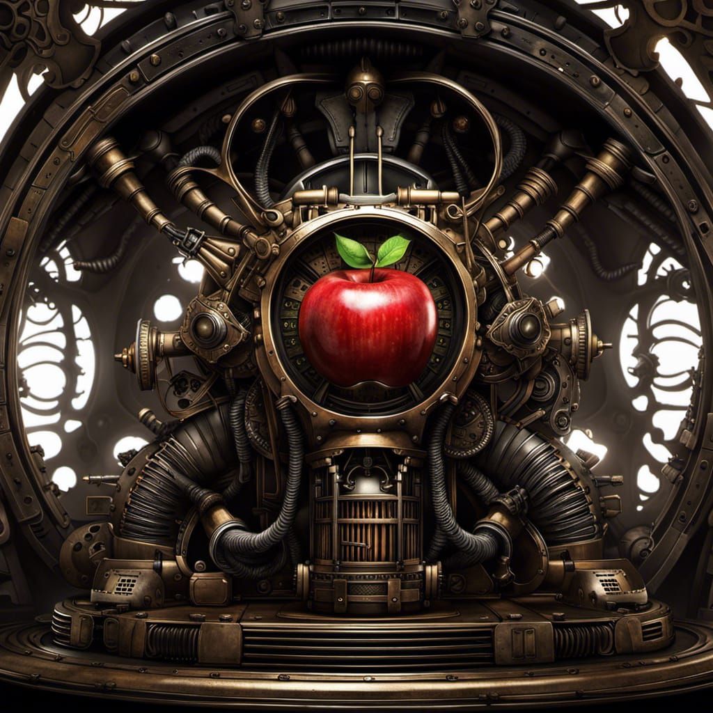 Apple Steampunk War Machine in 3D Digital Art