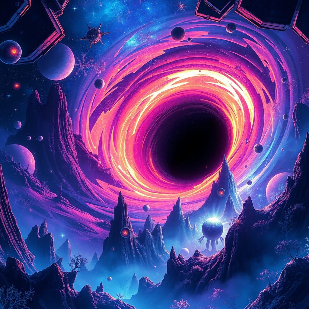 Mystical Universe Unfolds Within Cosmic Vortex