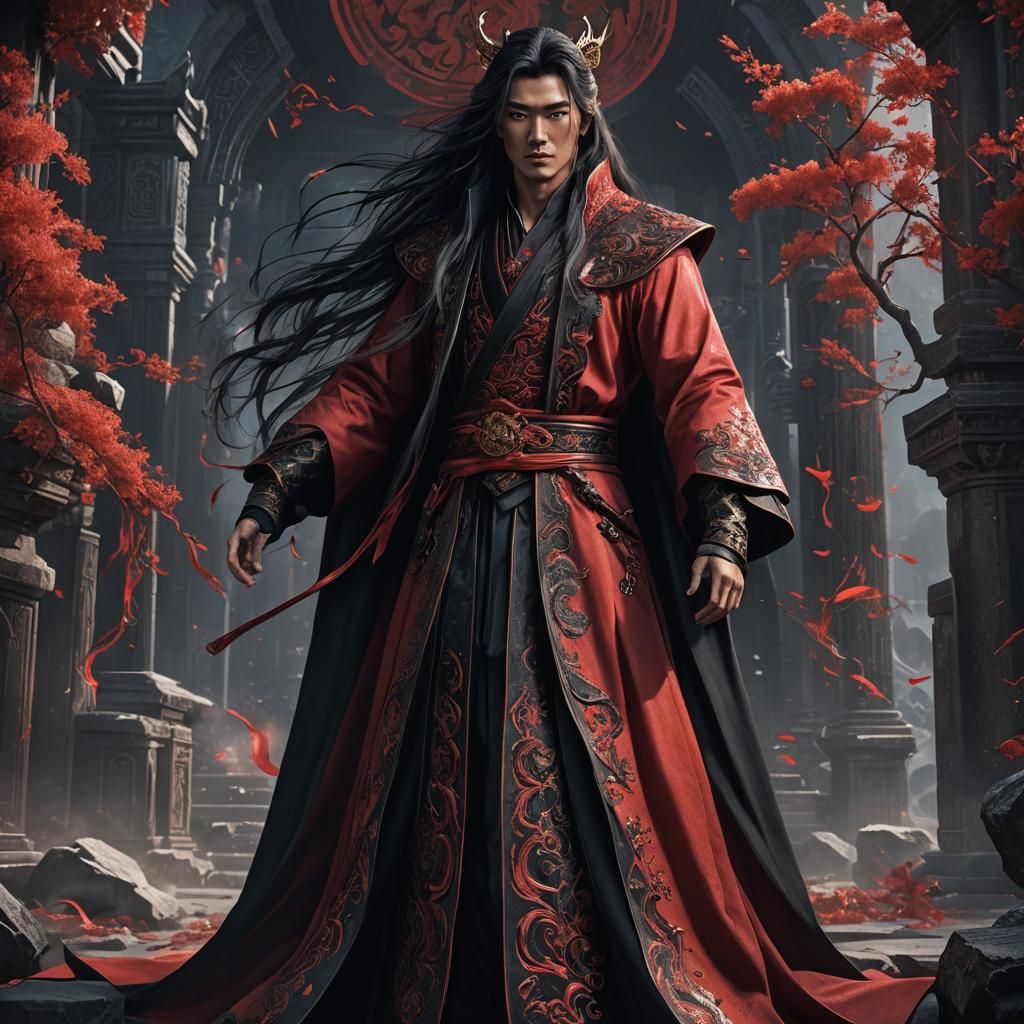 Xianxia Prince and Immortal Lady: Detailed Matte Painting