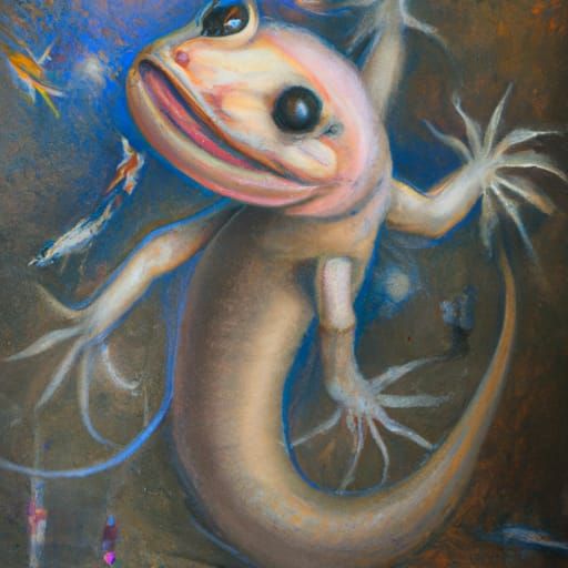 Surreal Pastel Oil Painting of Mythical Creatures