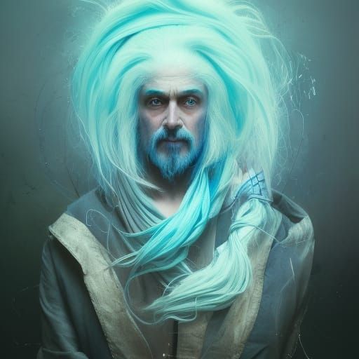 Magician with Lightning Sword in Surreal Photography