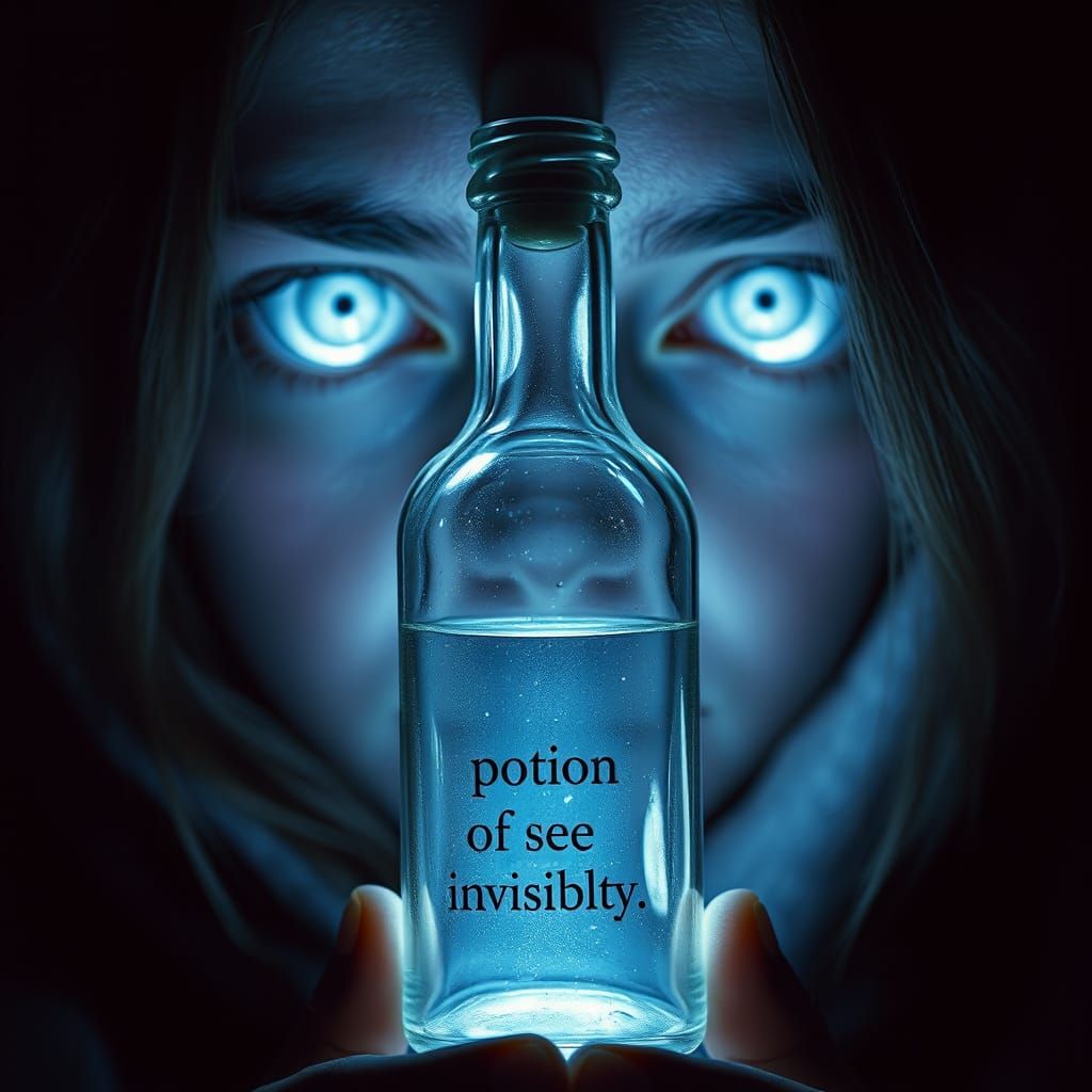 Woman Holds Potion of See Invisibility