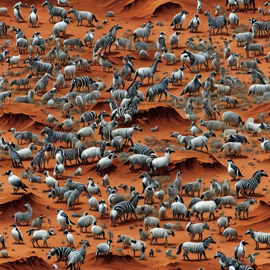 Zebras and Penguins Dance on Mars