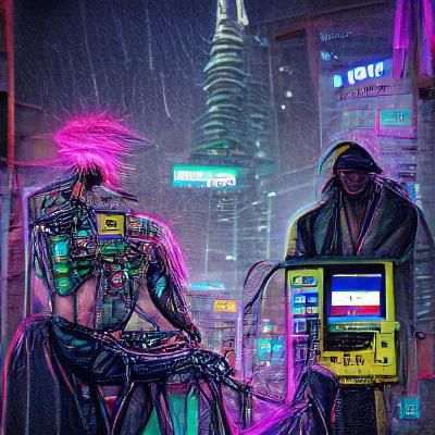 Cyberpunk Cityscape at Night