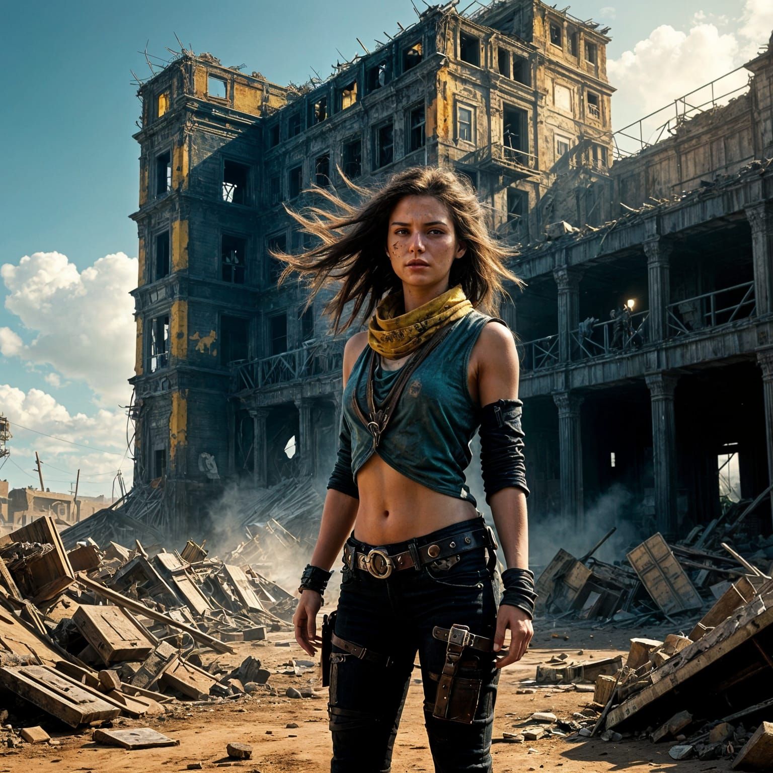 Rebellious Punk Woman Defies Ruins in Epic Post-Apocalyptic ...