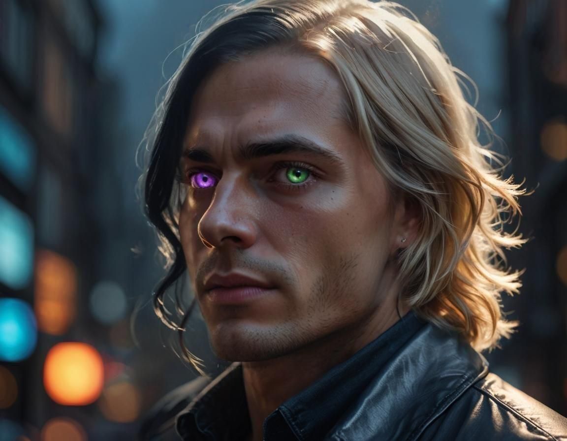 Blonde and Gray Hair Color Contrast