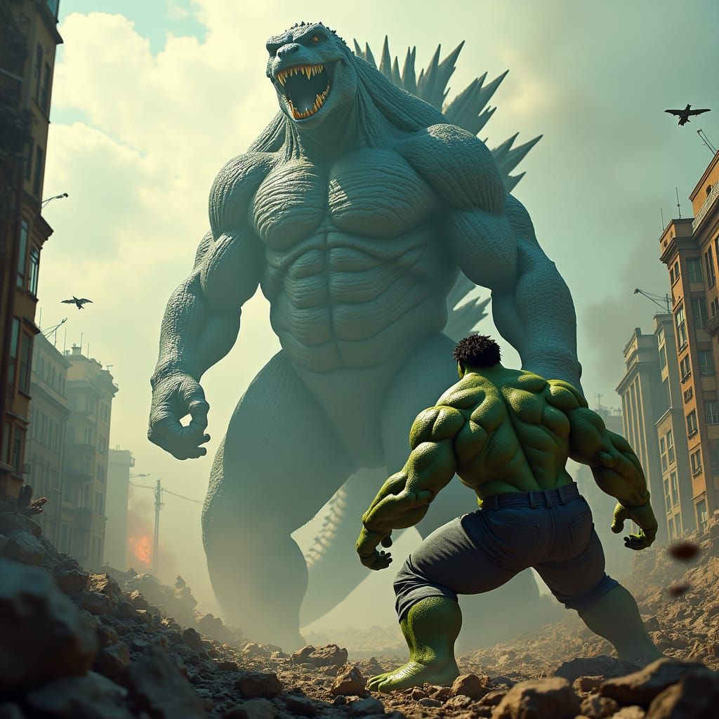 Godzilla vs Hulk: Epic Clash of Titans