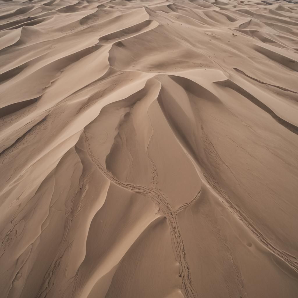 Sand dunes national park (view from drone)