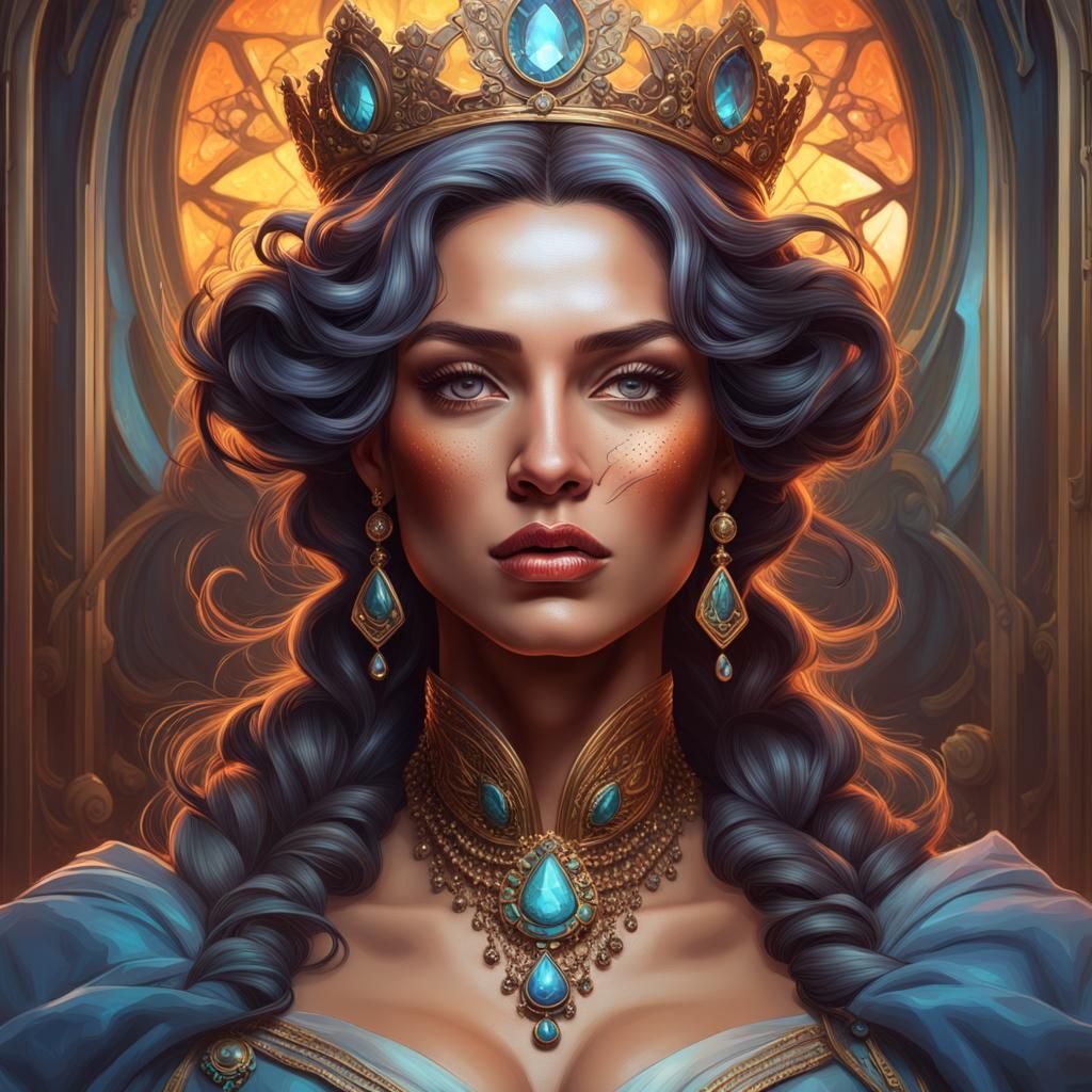 Queen in 1900s Photography Style Portrait