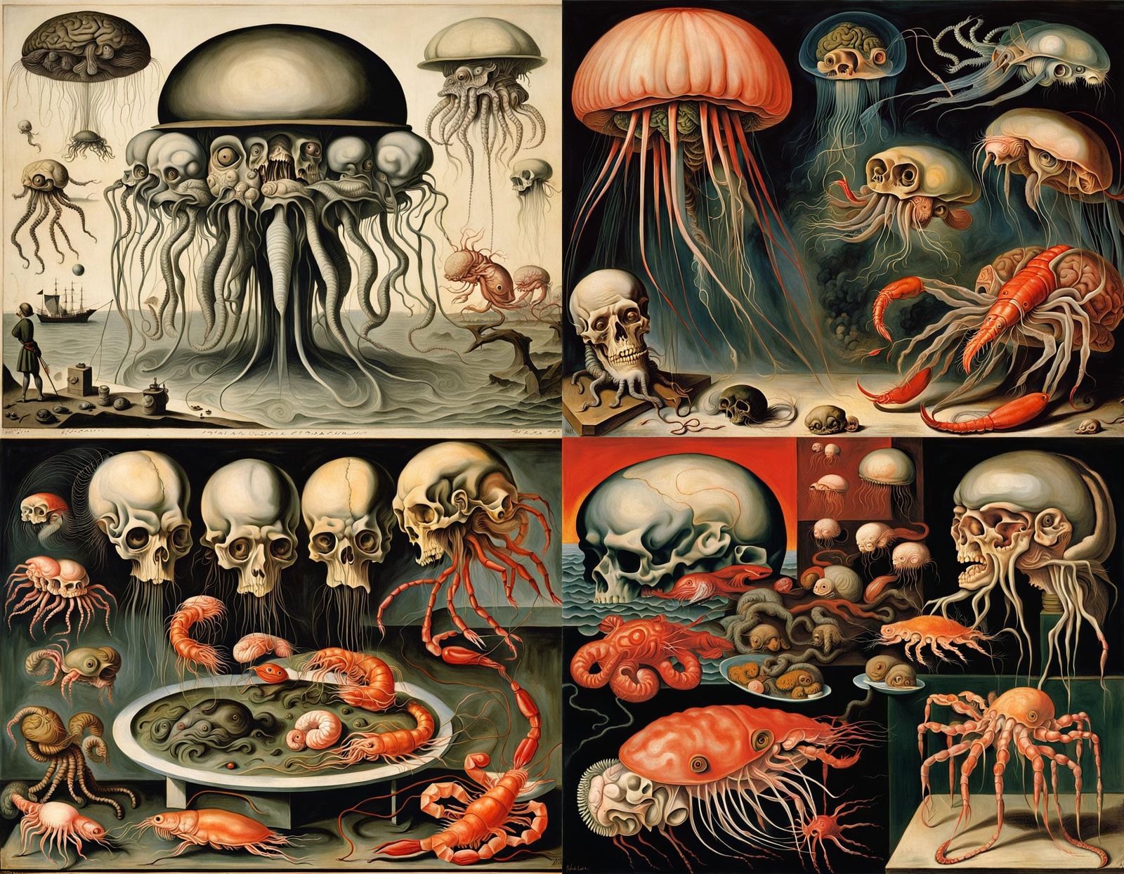 Surreal Vivisection: Homunculus Brain Meets Jellyfish