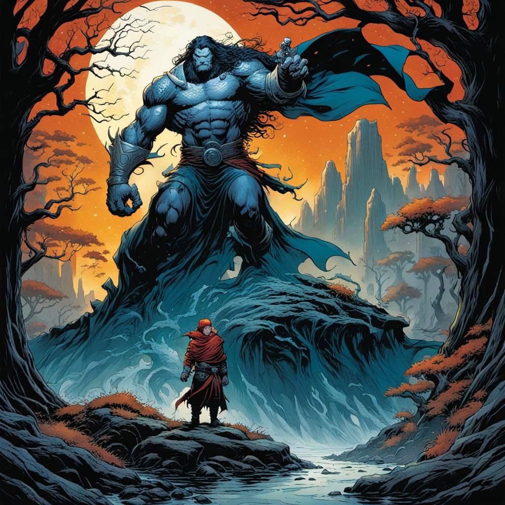 Comic Book Art Illustration in Charles Vess Style