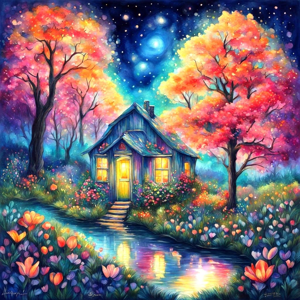 Whimsical Tiny Houses in Dreamy Pastel Hues