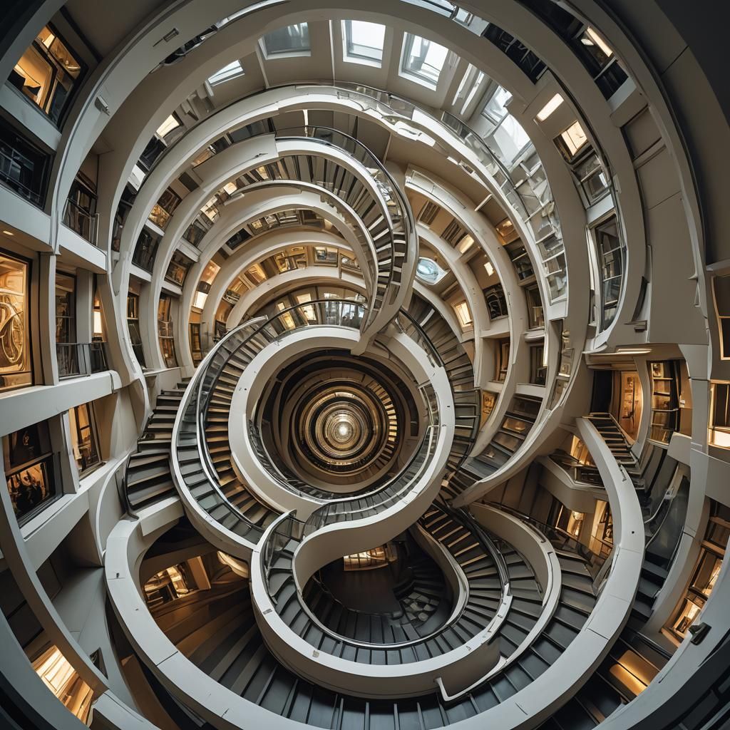 Surreal Impossible Geometry Vortex in Sci-Fi Style