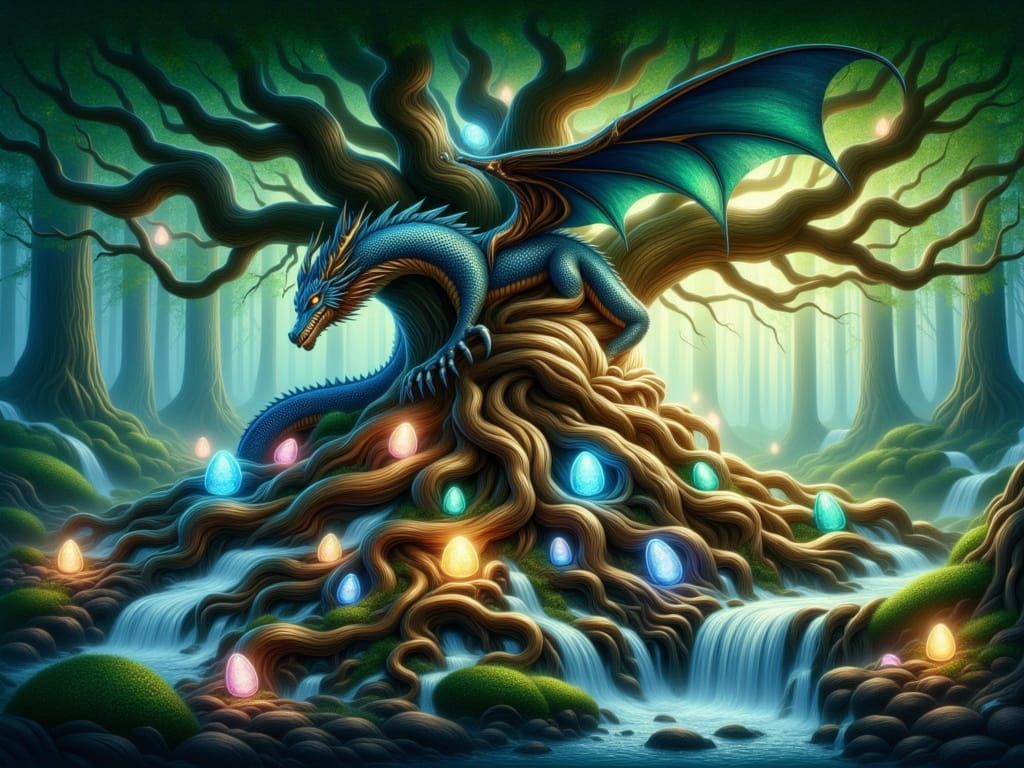 Dragon Guardianship in Whimsical Arcadia