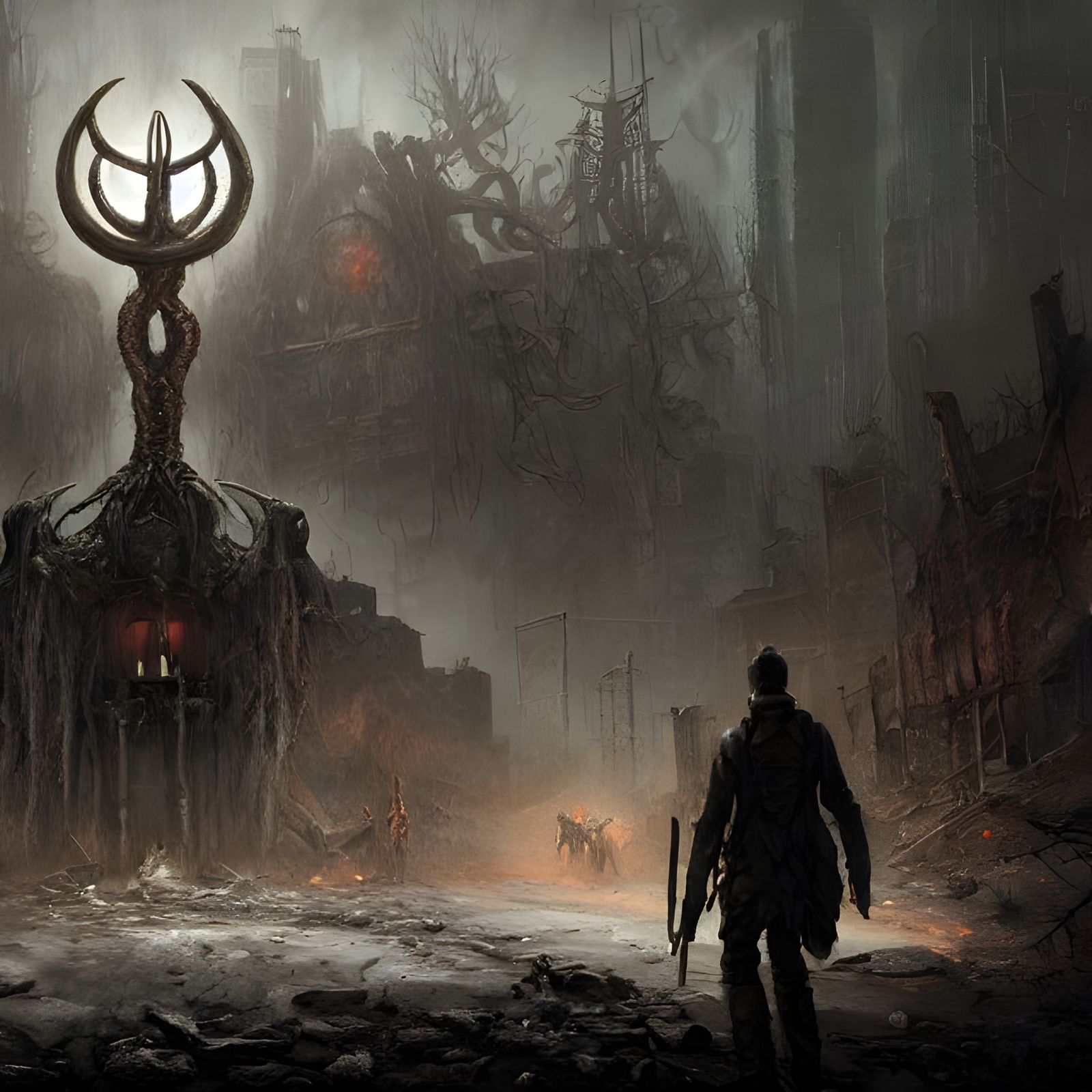 Dark Post-Apocalyptic World Ruled by Lovecraftian God