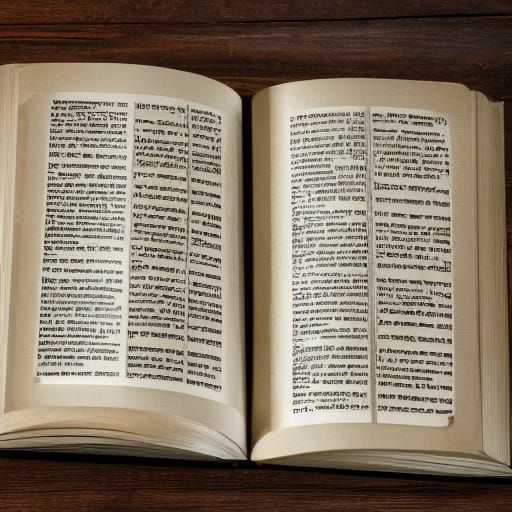 Open Books on Wooden Table in Warm Morning Light