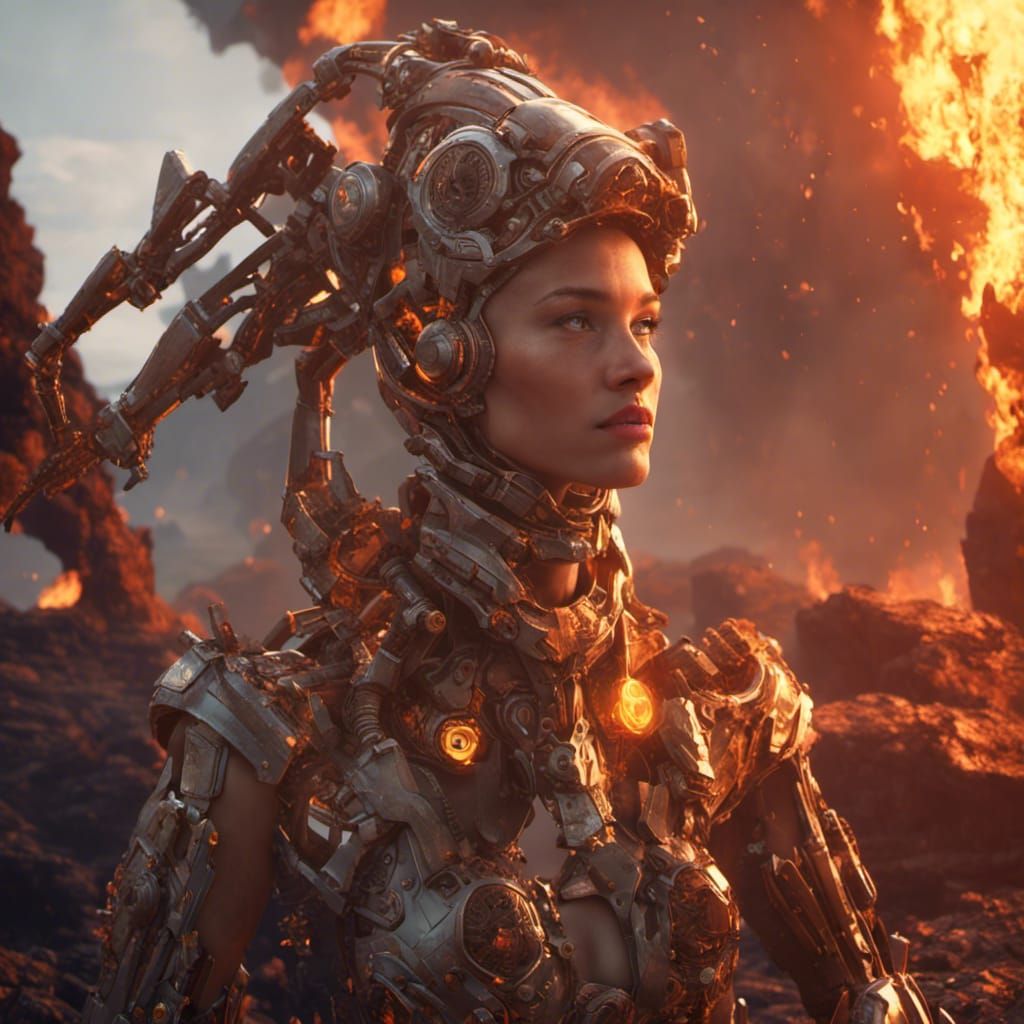 Fantasy Archeologist Uncovers Ancient City on Fiery World