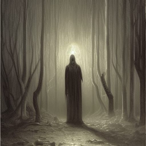 Hyperrealistic Silver Bars and Gothic Werewolf Art