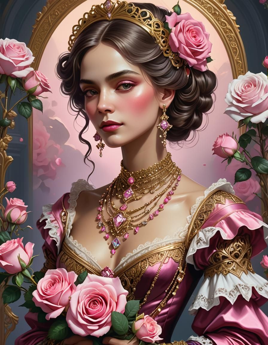 Goddess of Love in Victorian Style Concept Art