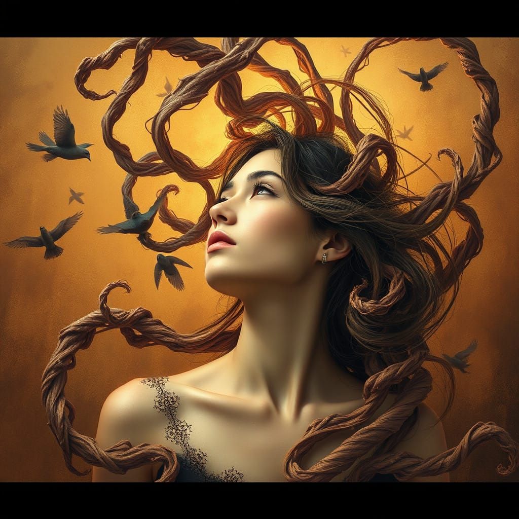 Surreal Subconscious Dreamscape in Sepia Hues