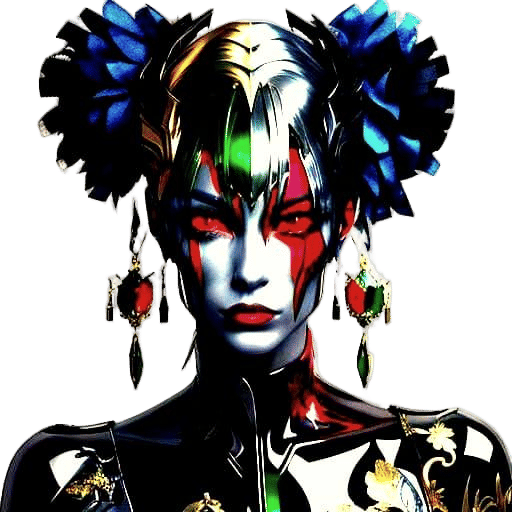 Vibrant Color Study in Red, Green, and Gold