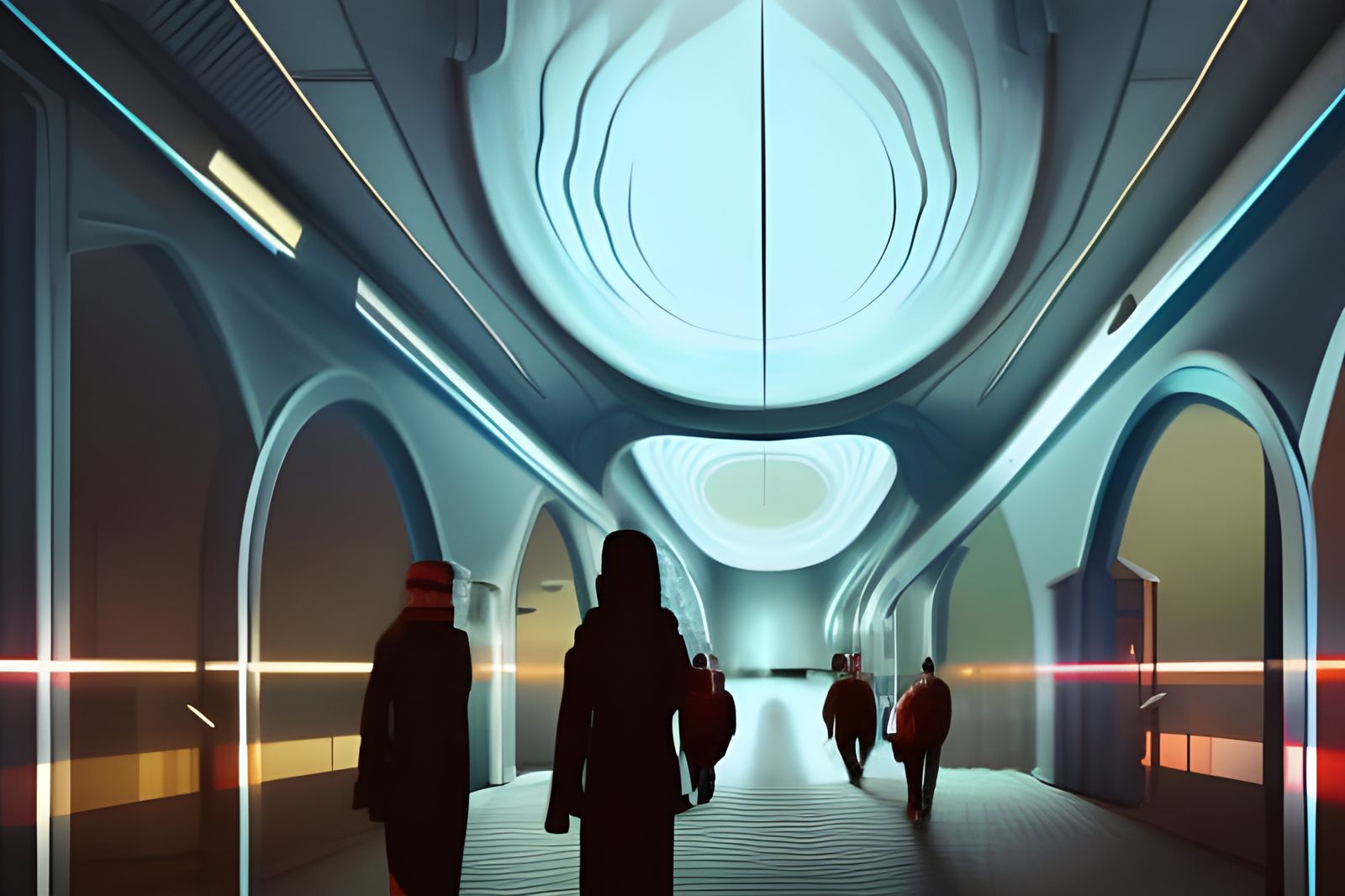 Hyperrealistic Teleportation Gate Concept Art