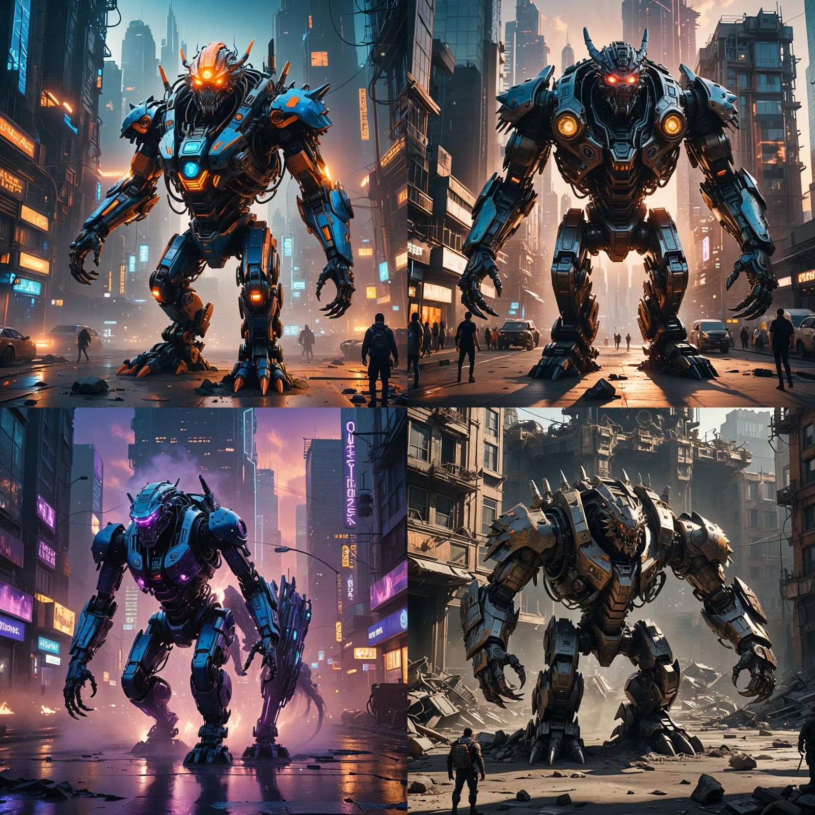 Futuristic Sci-Fi Mech Monster in 8K