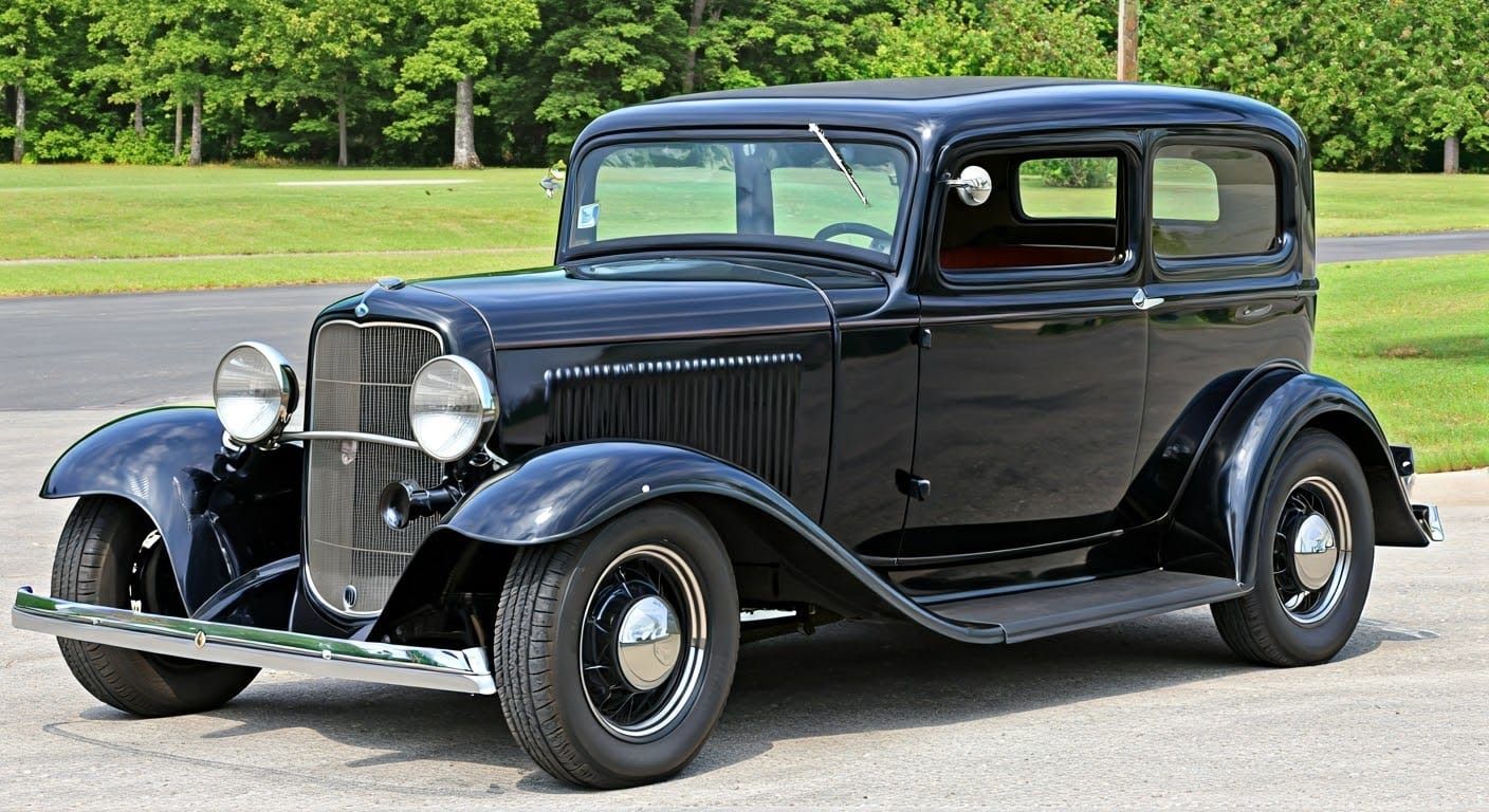 Vintage Classic Car in Basic Black