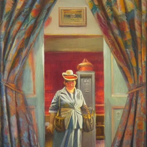 Bold Portrait of a Woman in Social Realism Style