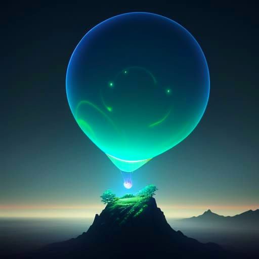 Psychedelic Balloon Supervillain Floats: a Digital Painting