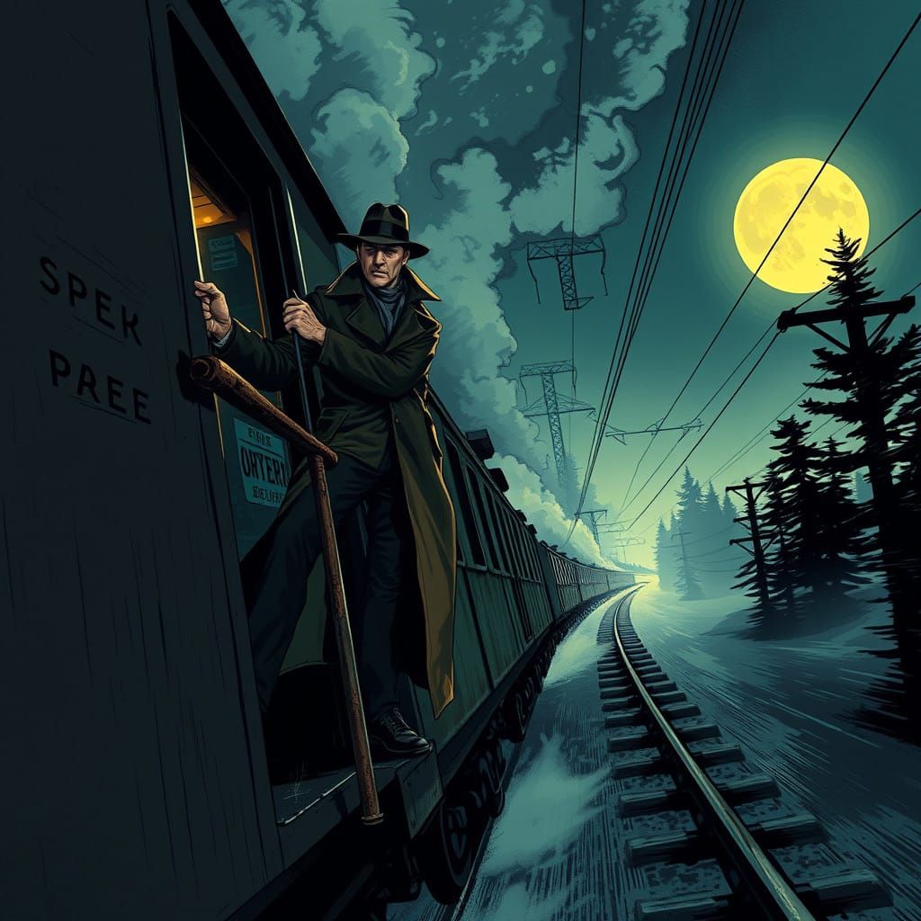 Passenger on a Wild, Noir-Inspired Train Ride