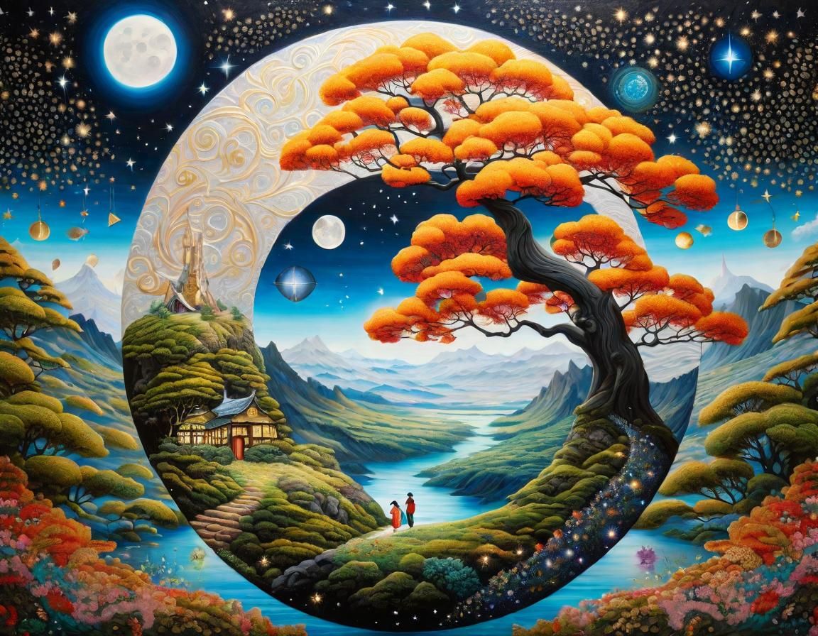 Magical World: Surreal Fantasy Painting
