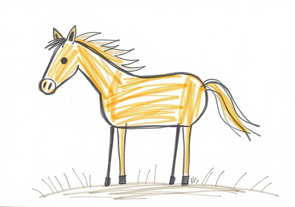 "Poorly Drawn" Horse