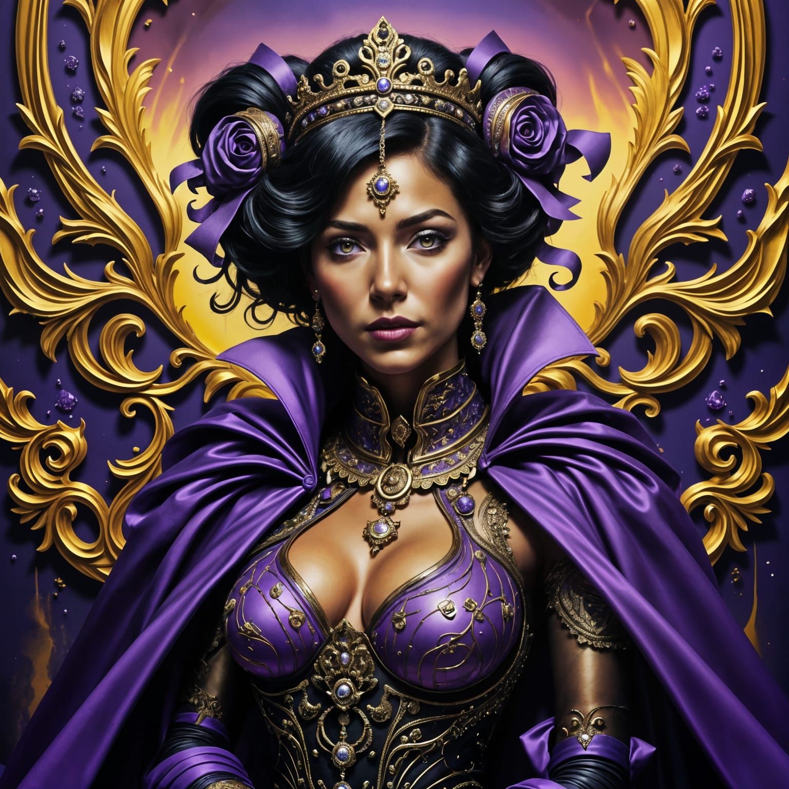 Golden Empress with Purple Hues