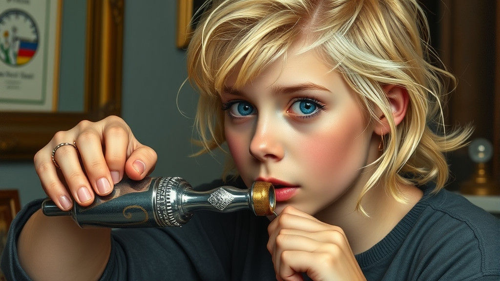 Woman Finishes Pie, Religious Painting Style