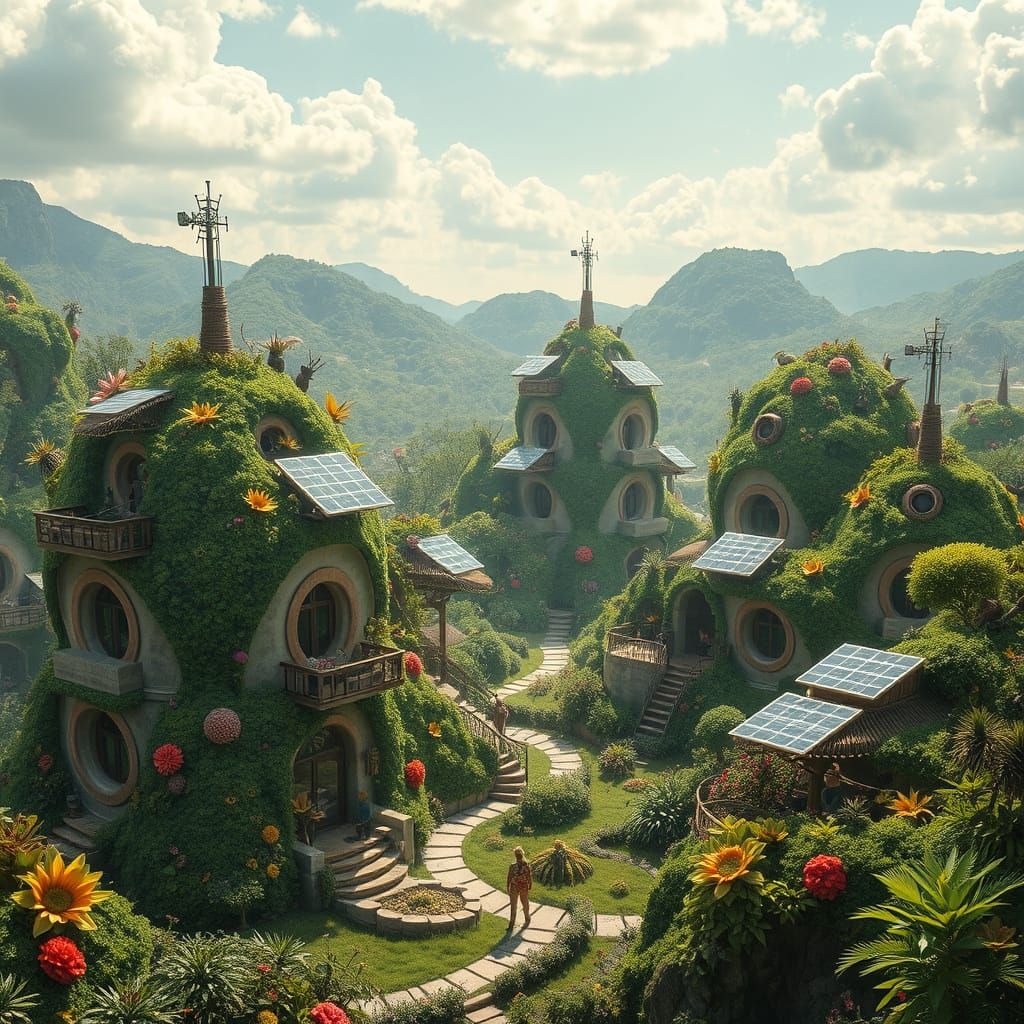 Solarpunk Metropolis on a Lush Alien Planet