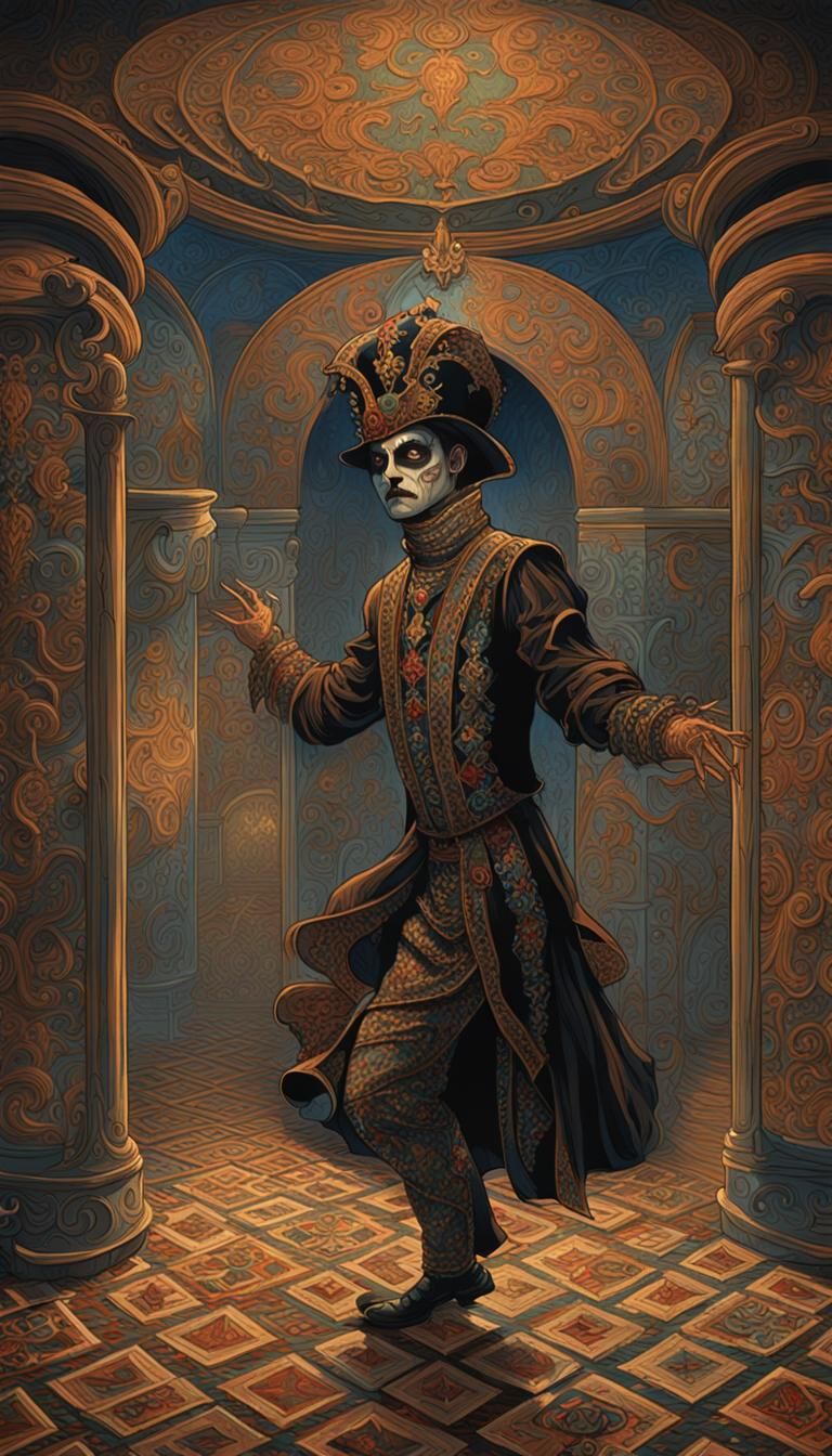 Mena Suvari as the Eldritch Harlequin in Dark Fantasy Elegan...