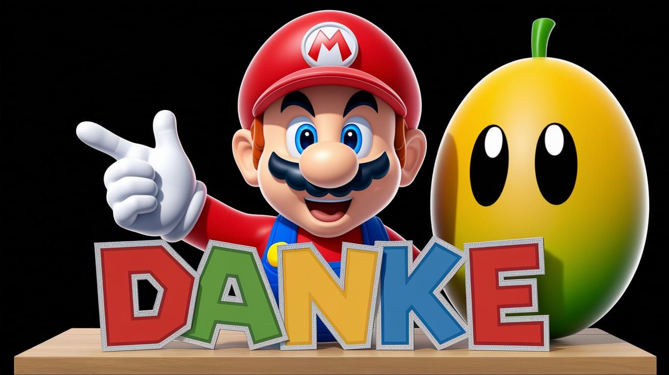 Mario in a Heartfelt Gesture of Gratitude