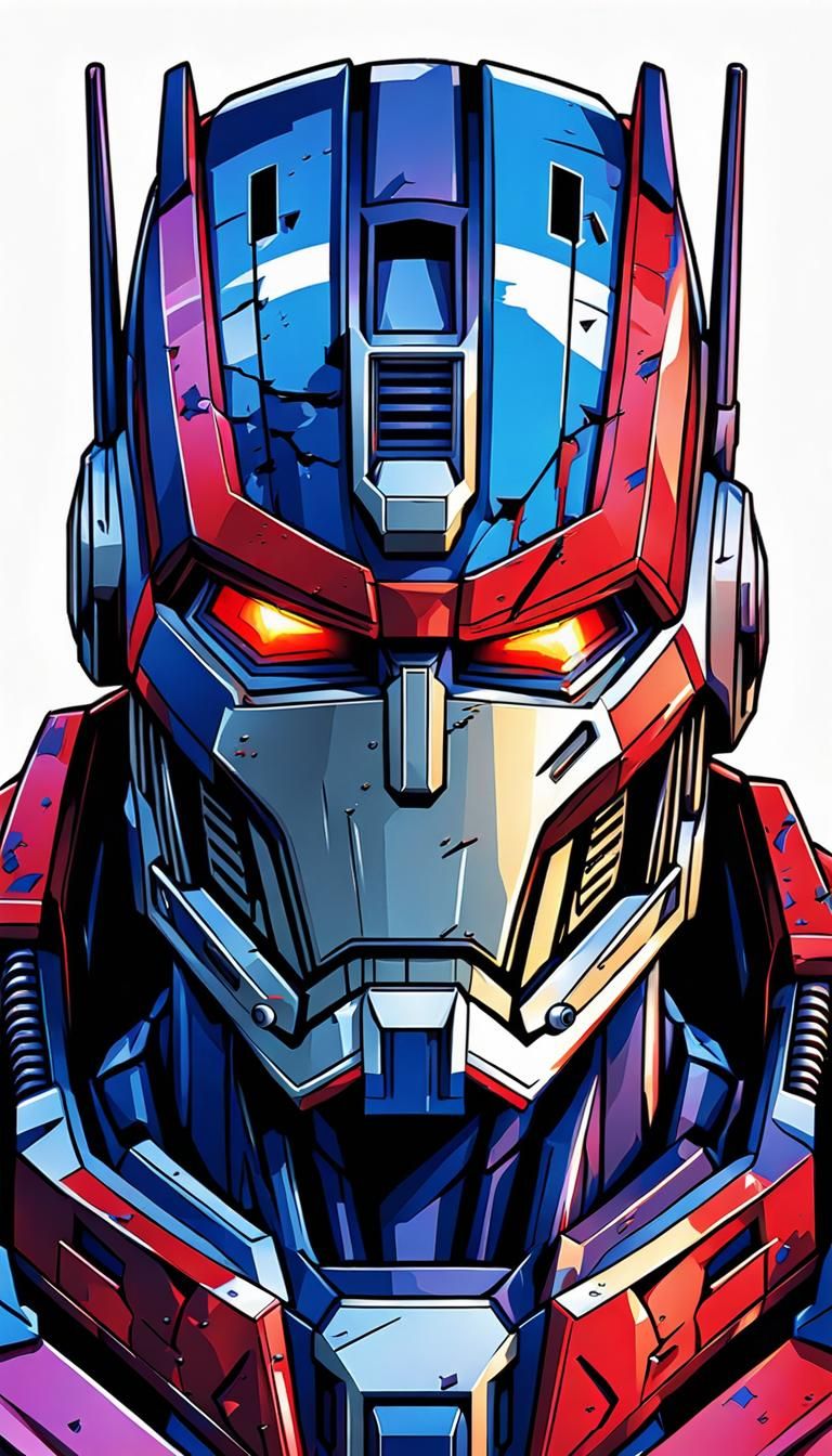 Optimus Prime Zombiecore Pop Art Poster