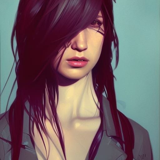 Emo Portrait in Hyperdetailed Style
