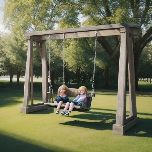 Angela Marie Morrison Relaxing on a Swing
