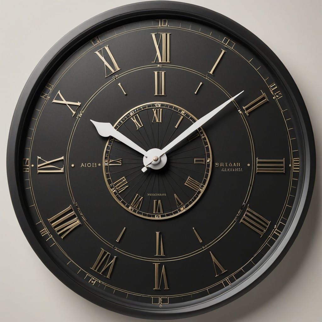 A smithsonian analogical clock with roman numbers with two n...