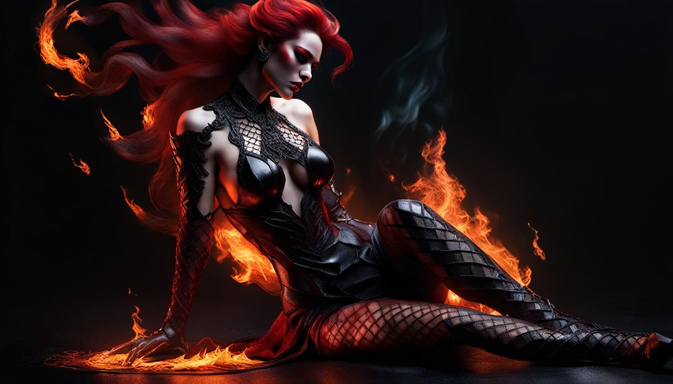obsidian fire demoness