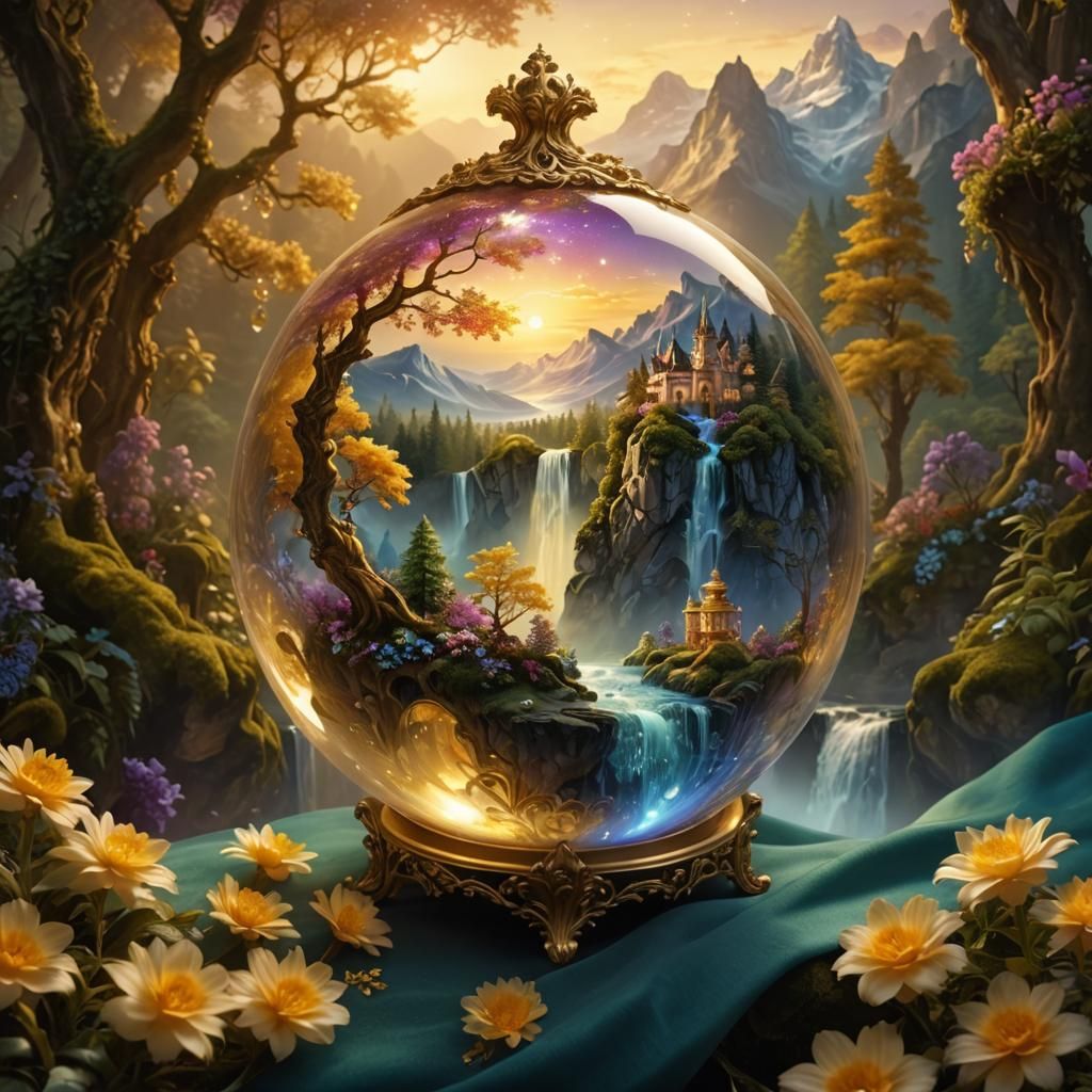 Baroque Crystal Orb Reveals Magical World