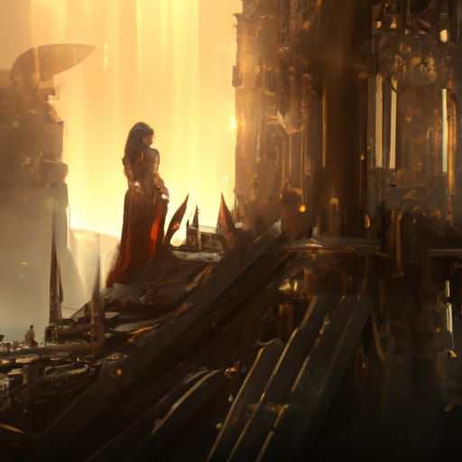 Epic Digital Painting of Athena